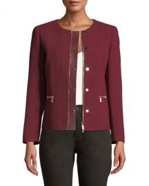 Kerrington Leather Trim Jacket at Lafayette 148 New York