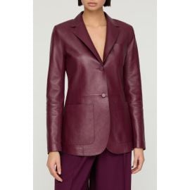 Lafayette 148 New York Lambskin Leather Blazer at Nordstrom