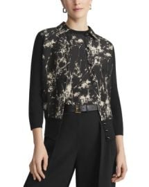 Lafayette 148 New York Mixed Media Cardigan Bloomingdales at Bloomingdales