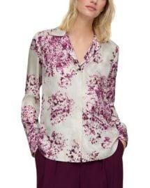 Lafayette 148 New York Notch Collar Silk Top Bloomingdale39s at Bloomingdales