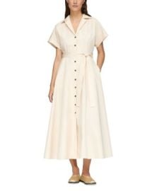 Lafayette 148 New York Notch Lapel Shirt Dress Bloomingdales at Bloomingdales