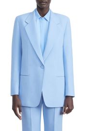 Lafayette 148 New York One-Button Wool Silk Blazer at Nordstrom