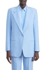 Lafayette 148 New York One-Button Wool Silk Blazer at Nordstrom