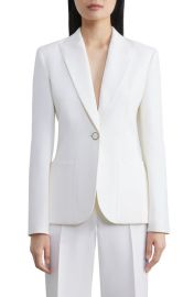 Lafayette 148 New York Peak Lapel One-Button Wool Silk Jacket at Nordstrom