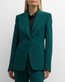 Lafayette 148 New York Peak-Lapel Single-Button Blazer at Neiman Marcus