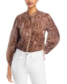 Lafayette 148 New York Pintuck Band Collar Top Bloomingdales at Bloomingdales