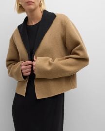 Lafayette 148 New York Reversible Wool-Cashmere Cropped Jacket at Neiman Marcus