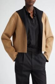 Lafayette 148 New York Reversible Wool Cashmere Cropped Jacket at Nordstrom