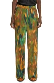 Lafayette 148 New York Riverside Reverie Print KindMade Pleated Pants at Nordstrom