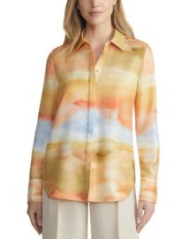 Lafayette 148 New York Scottie Silk Horizon Blouse Bloomingdales at Bloomingdales