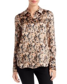 Lafayette 148 New York Scottie Silk Printed Blouse   Bloomingdales at Bloomingdales