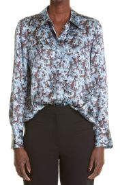 Lafayette 148 New York Scottie Solaria Print Silk Blouse at Nordstrom