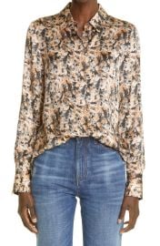 Lafayette 148 New York Scottie Solaria Print Silk Blouse at Nordstrom