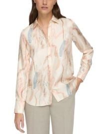 Lafayette 148 New York Silk Scottie Abstract Print Blouse Bloomingdalex27s Women at Bloomingdales