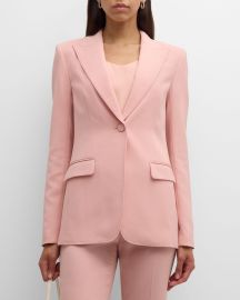 Lafayette 148 New York Single-Button Finesse Crepe Blazer at Neiman Marcus