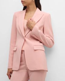 Lafayette 148 New York Single-Button Finesse Crepe Blazer at Neiman Marcus