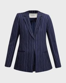 Lafayette 148 New York Striped Back Tie Blazer at Neiman Marcus