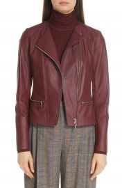 Lafayette 148 New York Trista Lambskin Leather Jacket at Nordstrom