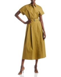 Lafayette 148 New York Upland Belted Midi Shirt Dress Bloomingdales at Bloomingdales