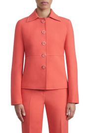 Lafayette 148 New York Wool Silk Crepe Blazer at Nordstrom