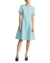 Lafayette 148 New York Wool Silk Short Sleeve Dress Bloomingdales at Bloomingdales