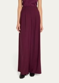 Lafayette 148 New York Wyatt Pleated High-Rise Wide-Leg Pants - at Bergdorf Goodman