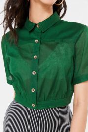 Lafayette Button-Down Crop Top by Urban Outfitters at Urban Outfitters