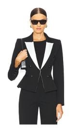 Lagence Andalusia Blazer In Black White at Revolve