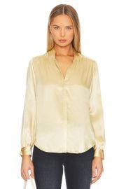 Lagence Bianca Band Collar Blouse In Marzipan at Revolve