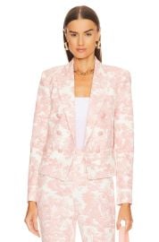 Lagence Brooke Doublebreasted Crop Blazer In Rose Tan Multi at Revolve