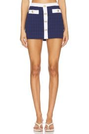 Lagence Coco High Waisted Skirt In Color Block Chic Marine at Revolve