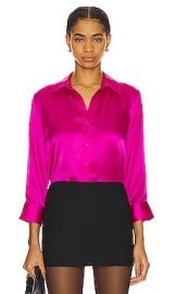 Lagence Dani 34 Sleeve Blouse In Star Ruby at Revolve