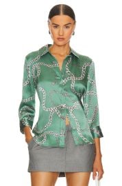 Lagence Dani Blouse In Frosty Spruce Multi at Revolve