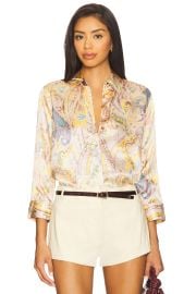 Lagence Dani Blouse In Multi Western Paisley at Revolve