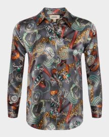 Lagence Dani Button Front Silk Blouse at Neiman Marcus