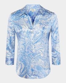 Lagence Dani Paisley Silk Blouse at Neiman Marcus