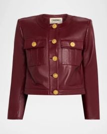 Lagence Deidra Cropped Leather Jacket at Neiman Marcus