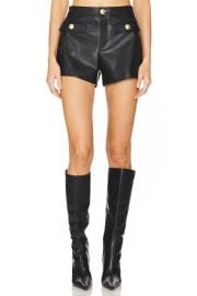 Lagence Dionne Faux Leather Short In Black at Revolve