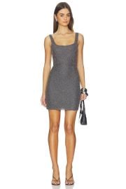 Lagence Inori Beaded Mini Dress In Gunmetal at Revolve
