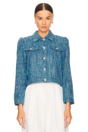 Lagence Kasey Bracelet Sleeve Jacket In Caribbean Blue Multi Tweed at Revolve