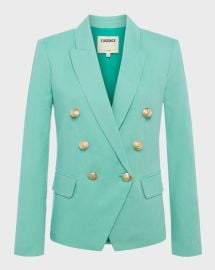 Lagence Kenzie Linen And Cotton Double Breasted Blazer at Neiman Marcus