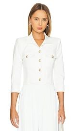 Lagence Kumi Cropped Fitted Jacket In White at Revolve