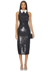Lagence Lilith Sequin Poplin Dress In Black White Contrast at Revolve