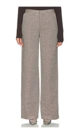 Lagence Livvy Straight Leg Trouser In Olive Ecru at Revolve