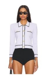 Lagence Neo Cont Trim Crop Cardi In Pale Lilac Midnight at Revolve