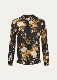 Lagence Nina Button Front Silk Blouse at Bergdorf Goodman