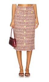 Lagence Tai Midi Skirt In Mauve Tan Multi at Revolve