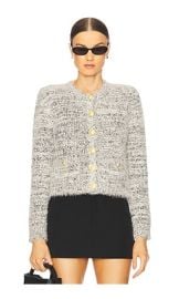 Lagence Una Knit Cardigan In Black Ivory Gold Multi at Revolve