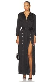 Lagence Uriah Shirt Dress With Buttons In Black at Revolve