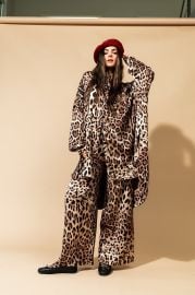 Lala Satin Crepe Playsuit in Here Kitty Kitty Dressed in Lala at Dressed in Lala